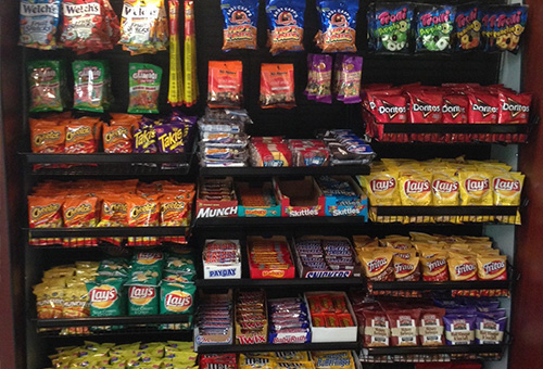 Countless name brands for convenient vending